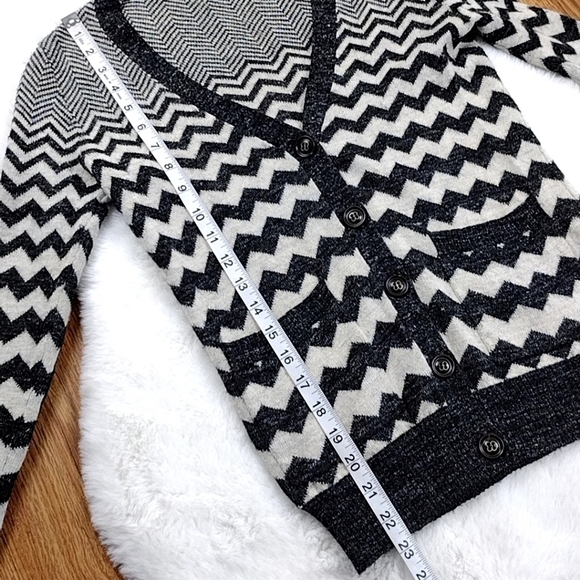 Wallace Chevron Cardigan Sweater Linen Wool Alpaca - Picture 7 of 12